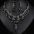 occidental style necklace earrings set high three bride