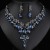 occidental style necklace earrings set high three bride