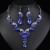 occidental style necklace earrings set high three bride