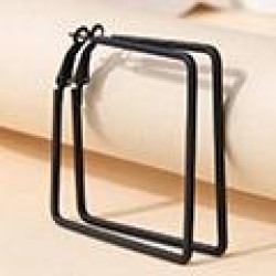5.0cm black fashion concise geometry square temperament lady buckle circle