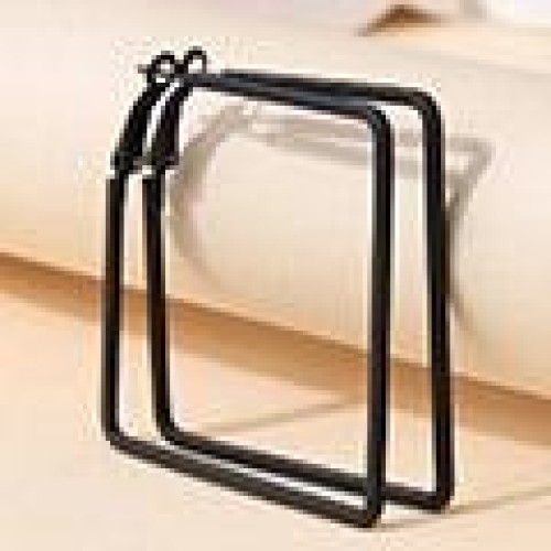 5.0cm black fashion concise geometry square temperament lady buckle circle