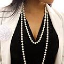 fashion concise Double layer all-Purpose personality temperament lady long nec..