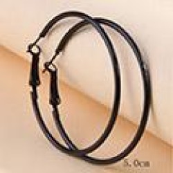 5.0cm black fashion concise geometry Round temperament lady buckle circle