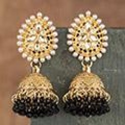 1 fashion mosaic Pearl drop temperament lady earring