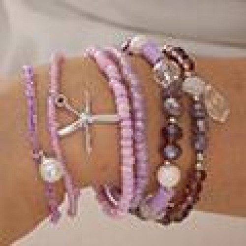 fashion concise Bohemia noble wind starfish multilayer mash up temperament lady bracelet