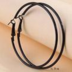 6.0cm black fashion concise geometry Round temperament lady buckle circle
