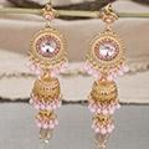 1 fashion noble wind concise circle Double layer exaggerating temperament lady earring