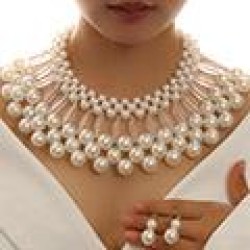 fashion noble wind high quality establishment Pearl temperament lady short nec..