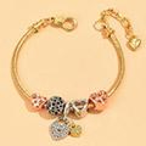 fashion  Metal all-PurposeDL concise flash diamond love collocation personality woman bracelet