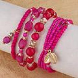 fashion concise Bohemia noble wind gold leaf mash up beads personality multila..