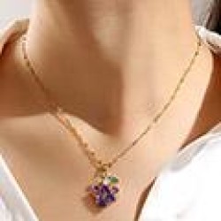 1 fashion sweetOL Zirconium grape personality lady necklace