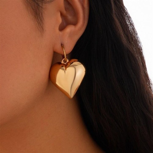 occidental style exaggerating wind Peach heart pendant necklace  temperament brief loverarrings woman