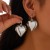 occidental style exaggerating wind Peach heart pendant necklace  temperament brief loverarrings woman