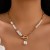 occidental style temperament imitate Pearl necklaceearrings brief Metal chain tassel clavicle