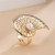 occidental style wind Metal starfish ring woman exaggerating imitate Pearl