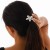 occidental style brief flowers leather bow Metal circle  sweetins elasticity rope head