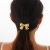 occidental style brief flowers leather bow Metal circle  sweetins elasticity rope head