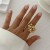 occidental styleins exaggerating Metal wind imitate Pearl ring  personality openingring