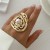 occidental styleins exaggerating Metal wind imitate Pearl ring  personality openingring