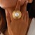 occidental styleins exaggerating Metal wind imitate Pearl ring  personality openingring