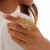 occidental styleins exaggerating Metal wind imitate Pearl ring  personality openingring