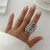 occidental styleins exaggerating Metal wind imitate Pearl ring  personality openingring