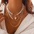 occidental styleins wind Metal love style necklace woman  fashion imitate Pearl chain Peach heart