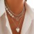 occidental styleins wind Metal love style necklace woman  fashion imitate Pearl chain Peach heart