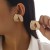 occidental style Irregular Stripe ear stud woman  fashion geometry twining Metal Earringearrings