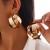 occidental style Irregular Stripe ear stud woman  fashion geometry twining Metal Earringearrings