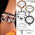 occidental style Halloween skull set black woman spider color beads bracelet