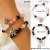 occidental style Halloween skull set black woman spider color beads bracelet