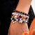 occidental style Halloween skull set black woman spider color beads bracelet