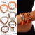 occidental style Halloween skull set black woman spider color beads bracelet