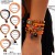 occidental style Halloween skull set black woman spider color beads bracelet