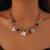occidental style  Halloween skull chain necklace  creative clavicle