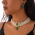 occidental style temperament square fully-jewelled gem necklace retro imitate Pearl beads clavicle