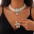 occidental style temperament square fully-jewelled gem necklace retro imitate Pearl beads clavicle