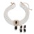 occidental style temperament square fully-jewelled gem necklace retro imitate Pearl beads clavicle