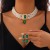 occidental style temperament square fully-jewelled gem necklace retro imitate Pearl beads clavicle