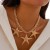 occidental style Metal wind love pendant chain necklace exaggerating big starfish clavicleecklace