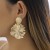 occidental styleins wind heart-shaped pendant ear stud  creative Metal Shells Earringearrings