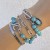 occidental style ethnic style retro imitate turquoise bracelet set personality more elements beads