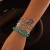 occidental style ethnic style retro imitate turquoise bracelet set personality more elements beads