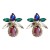 occidental style fashion trend Alloy diamond glass diamond earrings woman high super personality tempe