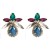 occidental style fashion trend Alloy diamond glass diamond earrings woman high super personality tempe