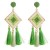  Bohemian style Alloy tassel earrings creative rhombus long style ethnic style travel Earring