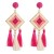  Bohemian style Alloy tassel earrings creative rhombus long style ethnic style travel Earring