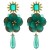 occidental style resin flowers pendant earrings woman creative exaggerating multilayer long style Nation wind E