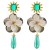 occidental style resin flowers pendant earrings woman creative exaggerating multilayer long style Nation wind E